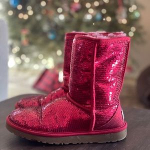 Red sequin Uggs